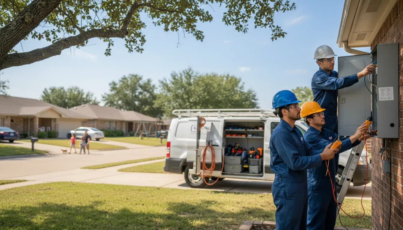 Certified electrician providing emergency electrical services in Athens, TX